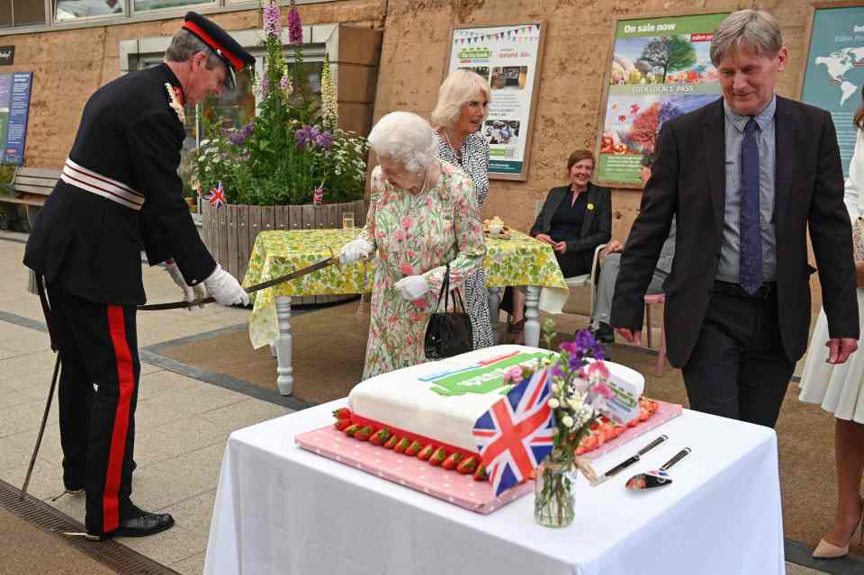 She was handed the sword by Edward Bolitho, the Lord-Lieutenant of Cornwall