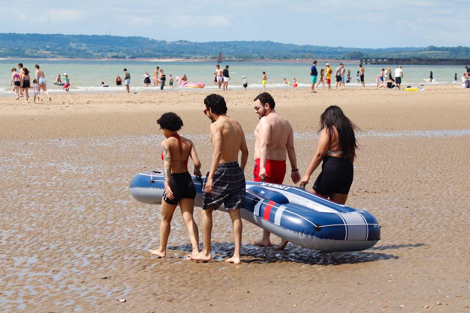 Brits flock to the golden sandy beaches of Camber in East Sussex this weekend