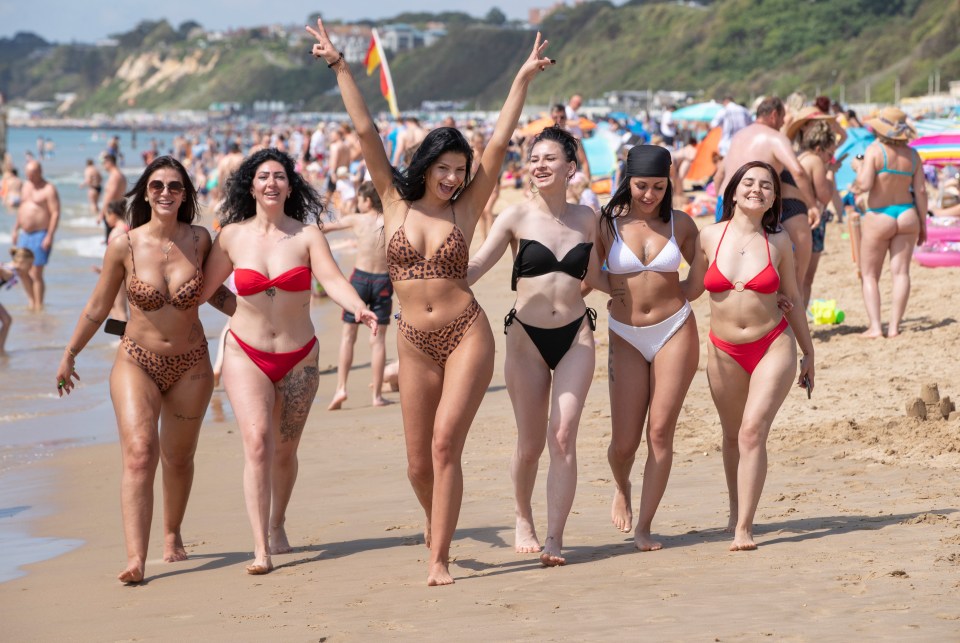 A group of friends enjoy a day trip to Bournemouth on Saturday