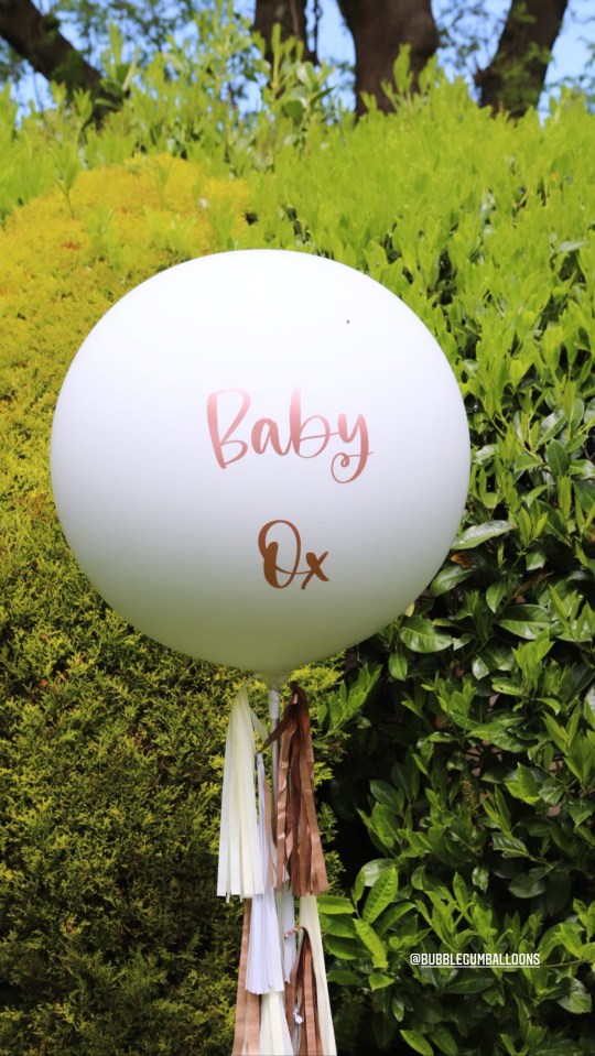 A personalised inflatable had the wording 'Baby O'