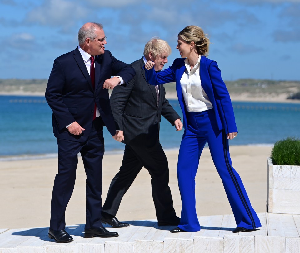 Boris Johnson and his wife Carrie welcome Australian Prime Minister Scott Morrison