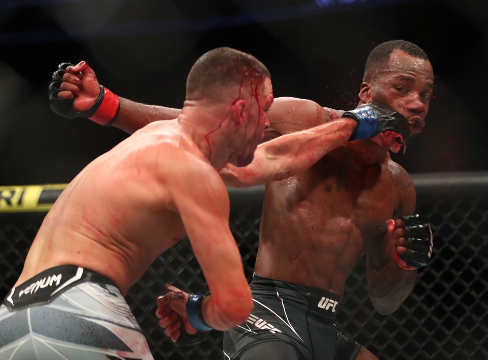 Leon Edwards incredibly survived a last minute onslaught from a bloodied Nate Diaz