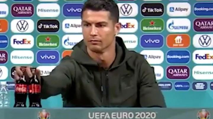 Ronaldo moved Coca-Cola bottles out of shot during his press conference earlier this week