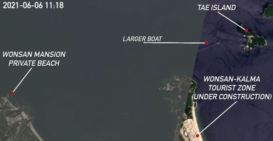 Another satellite pic from Planet Labs shows the larger boat near Tae Island