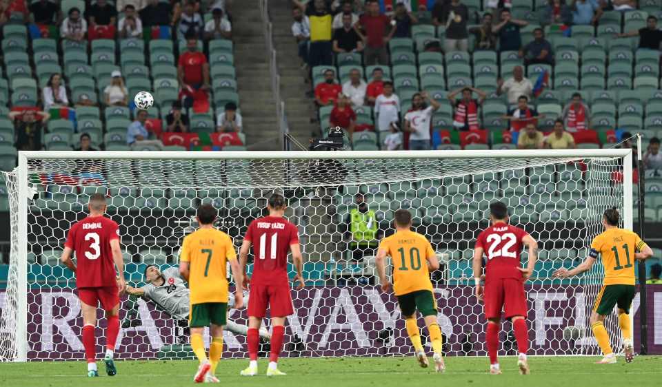 Gareth Bale, right, watches his penalty fly high with Wales 1-0 up on the way to a superb 2-0 defeat of Turkey