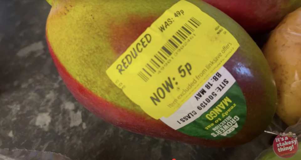 Mangoes had been reduced to 5p each