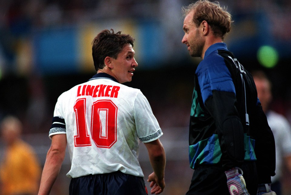 Gary Lineker in his England kit