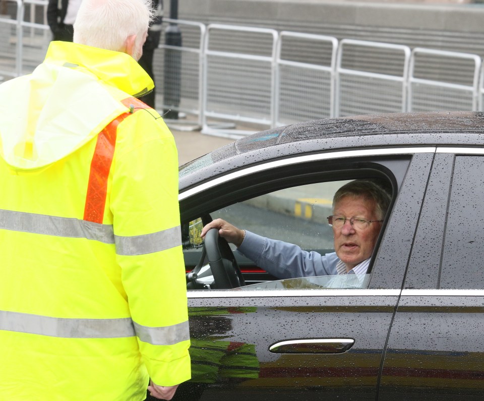 But the footballing legend is turned away from a VIP parking spot