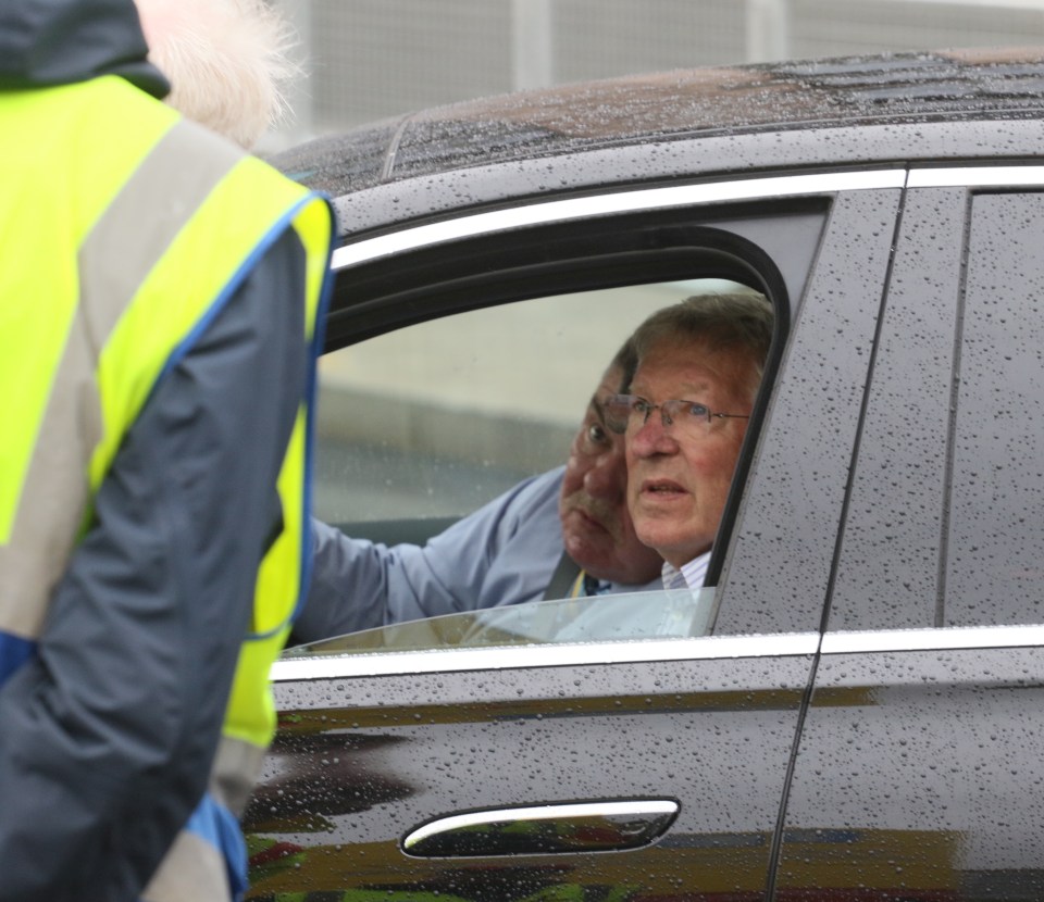 Sir Alex Ferguson arrives at Wembley to watch England vs Scotland