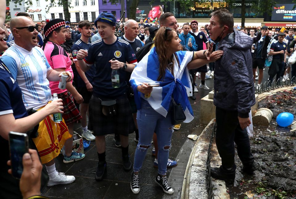 Scottish fans gathered in the capital ahead of the kick-off