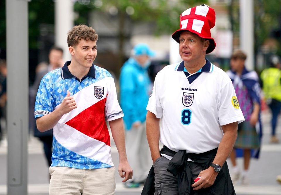 England fans ahead of the match