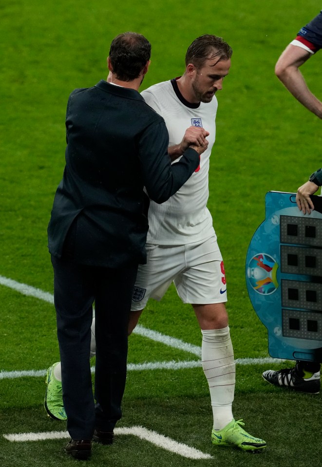 Harry Kane was subbed off during the disappointing game for England