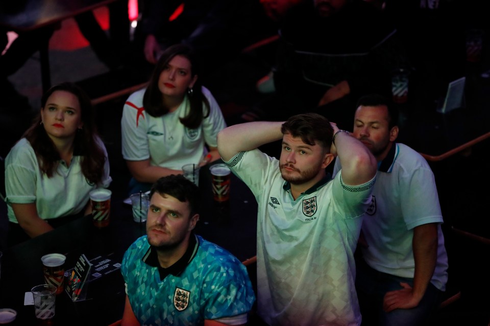 England supporters were hoping to bag three points - but were left disappointed