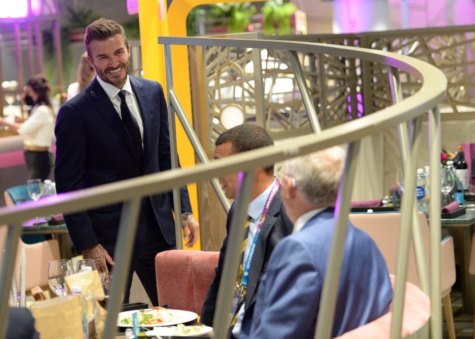 David Beckham was at Wembley on Friday night to watch England take on Scotland