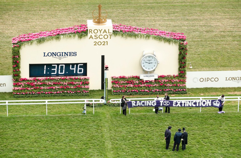 The activists were at the finishing post at Royal Ascot