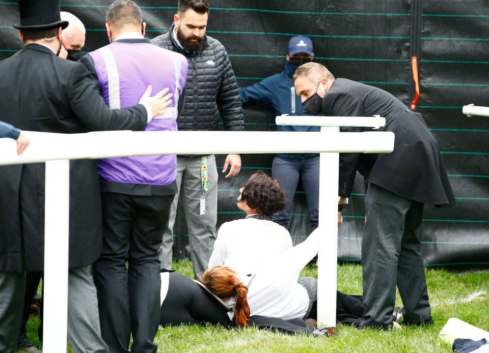 Security were scrambled to eject the protestors from the racecourse