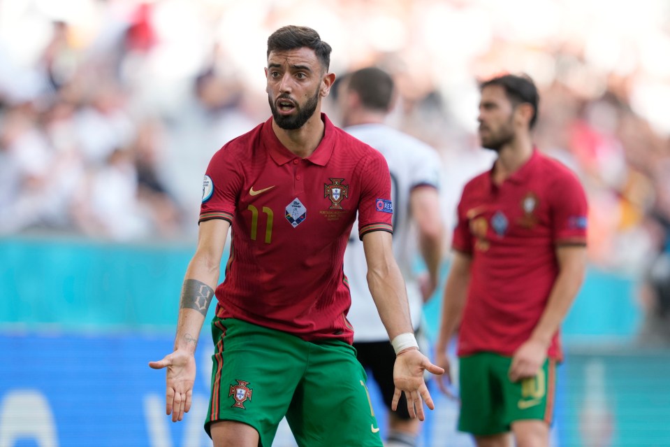 The Portuguese star cut a frustrated figure as his country lost to Germany