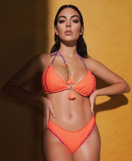 Georgina posted an orange bikini pic on Instagram