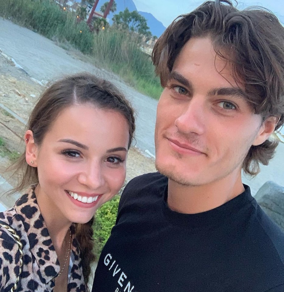 Schick, pictured with beautiful wife Hana, considered ditching football for a modelling career