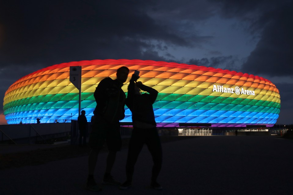 Munich's City Council want the Allianz Arena to look like this on Wednesday night