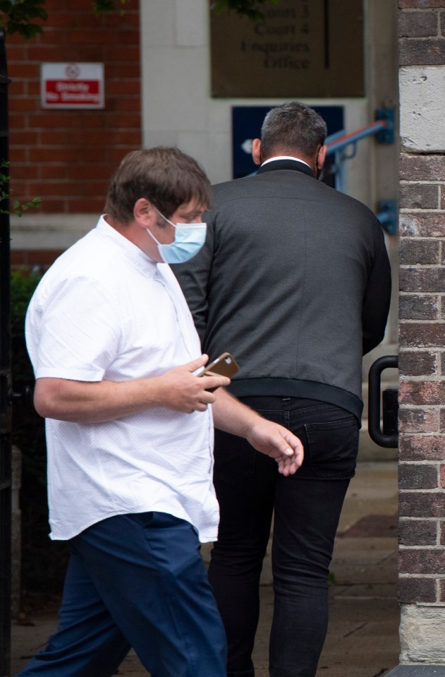 Michael Marshall, left, and Adam Dove, right, seen entering Ealing Magistrates Court