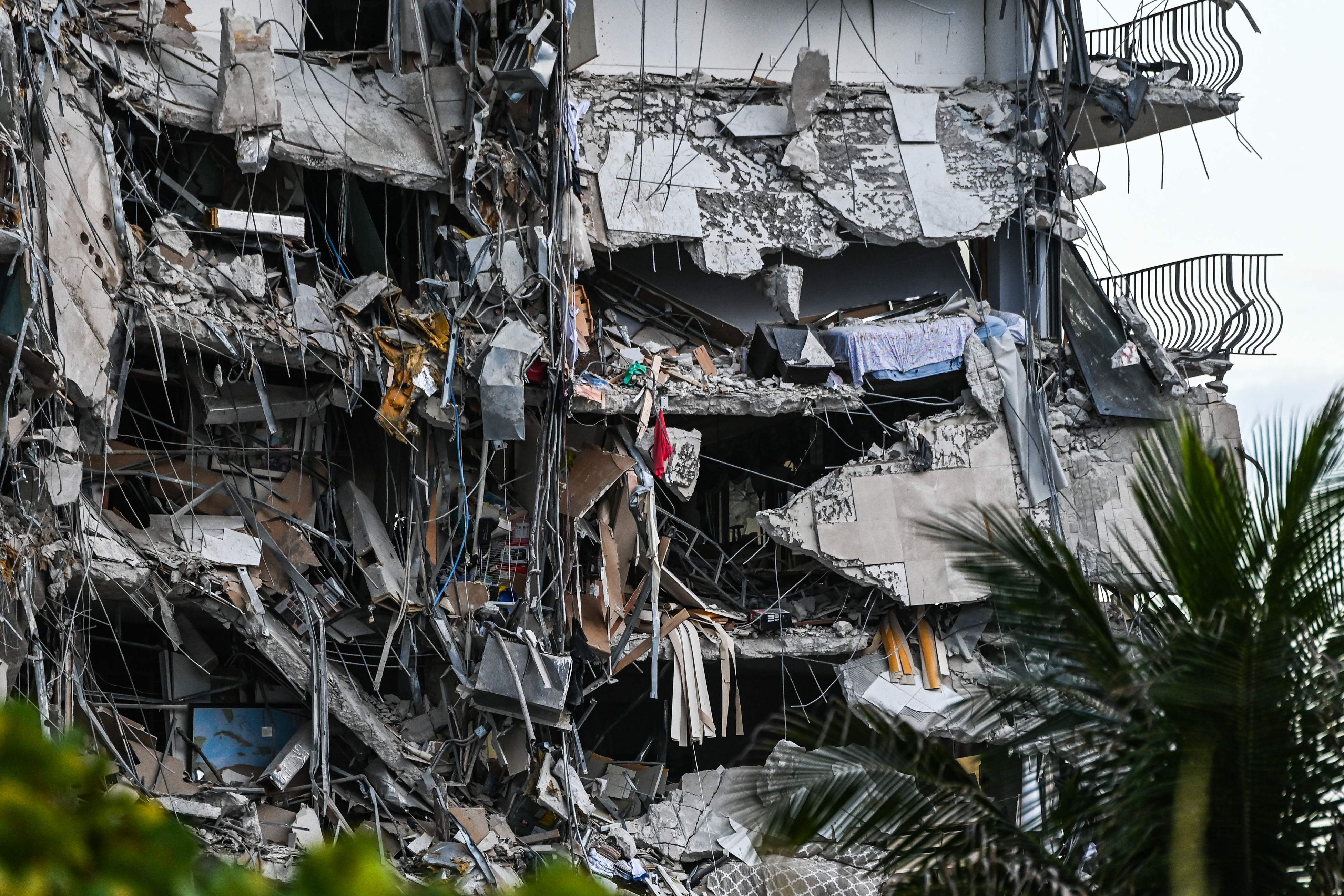 It's not yet known what caused the apartment block to collapse