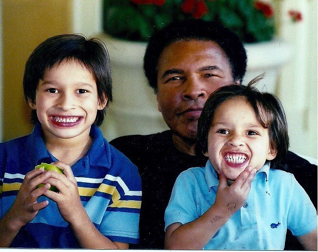 Muhammad Ali with Nico, right, as a youngster