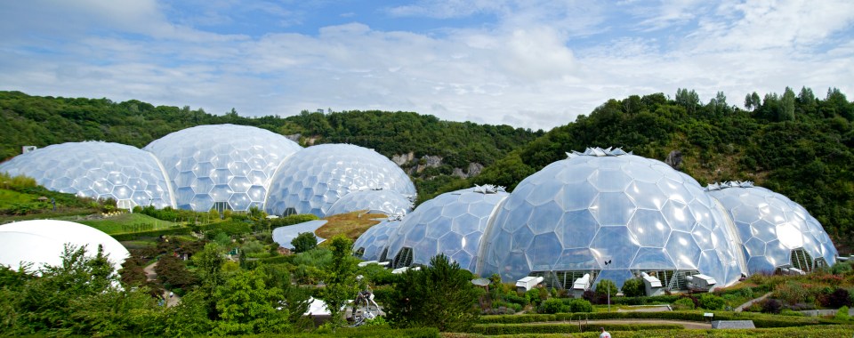 The Eden Project in Cornwall is well known as eco-friendly and sustainable