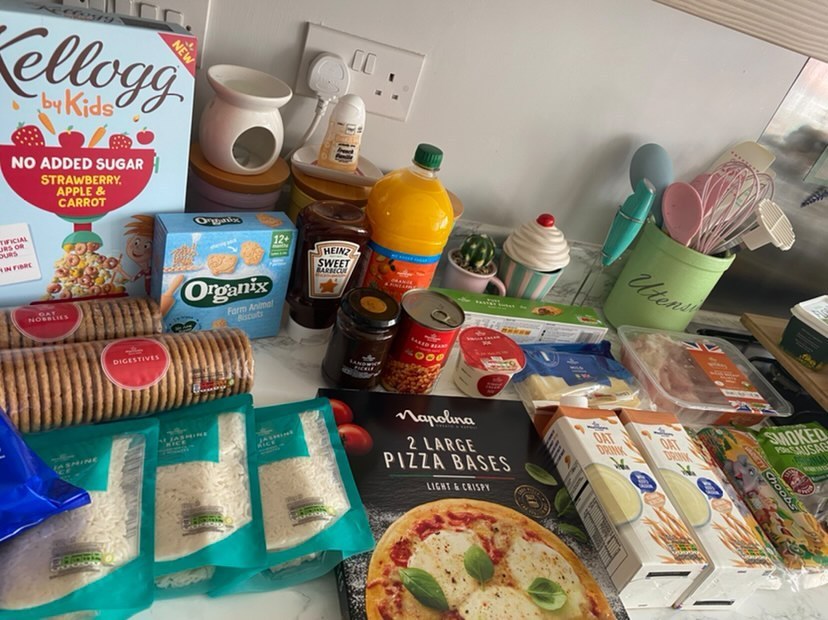 Charlotte spends around £75 per week on food shopping