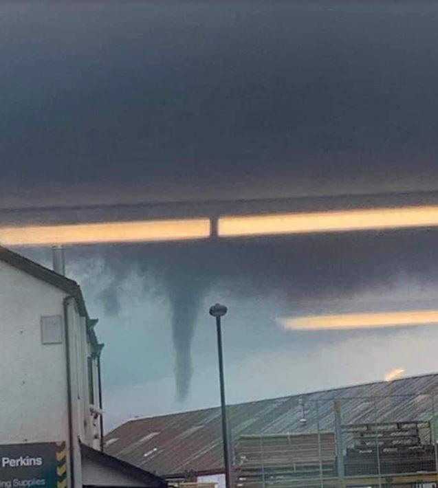 The tornado spotted over Barking last night