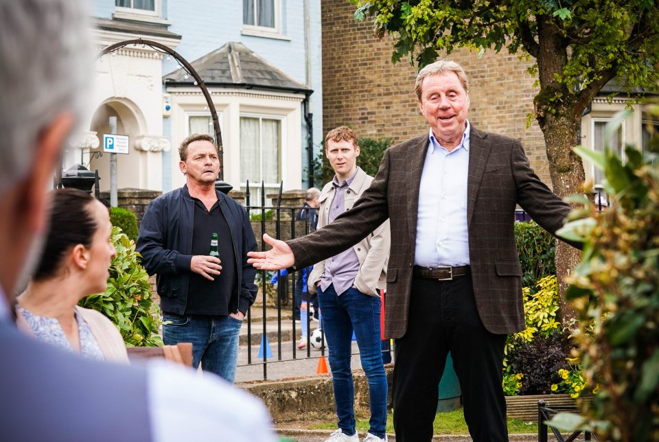 Harry Redknapp is spotted joining the EastEnders regulars in Albert Square