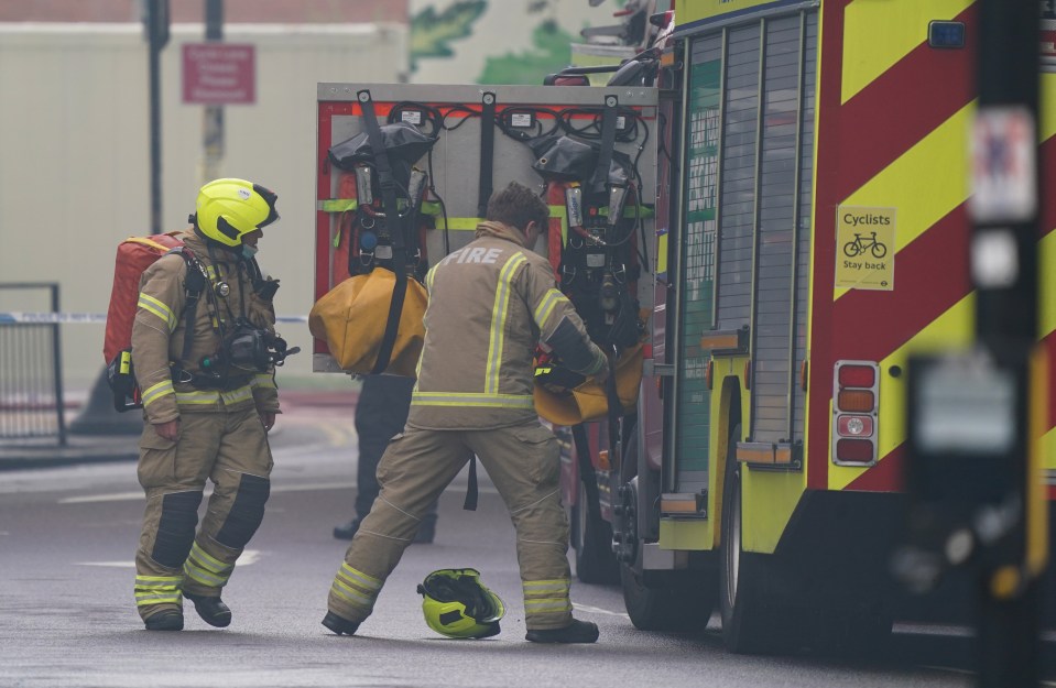 Around 100 firefighters were called to tackle the blaze