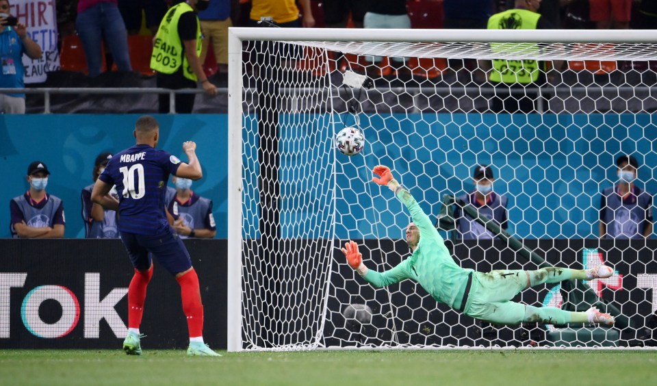 Kylian Mbappe missed his penalty which saw France knocked out of Euro 2020