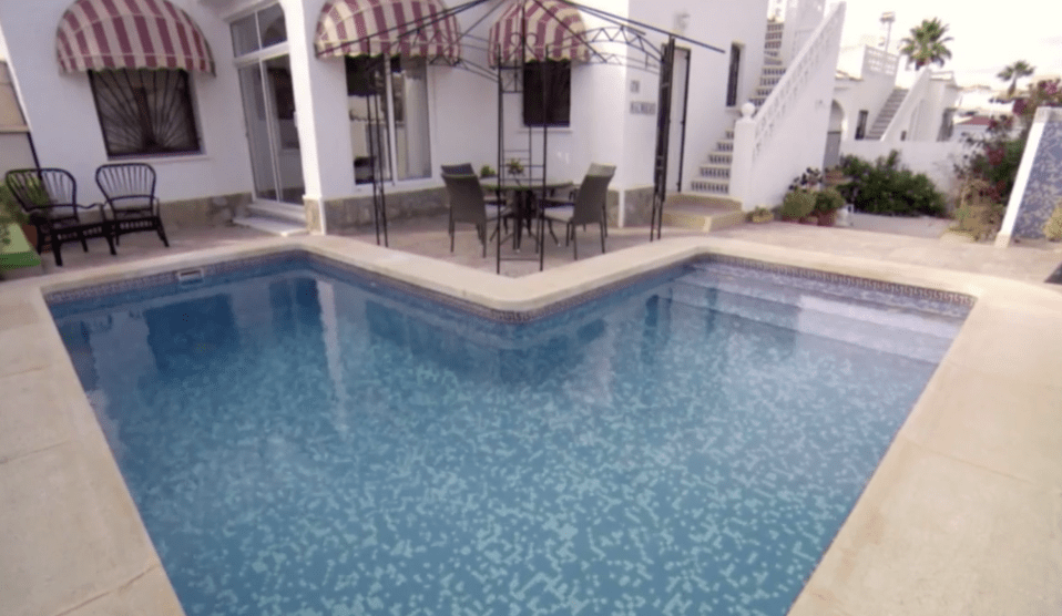 The villa had its own private pool in the garden