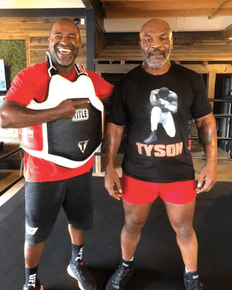 Trainer Rafael Cordeiro and Mike Tyson