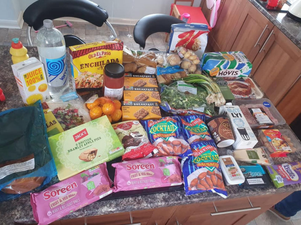 The mum of four managed to bag £93 worth of food for only £10