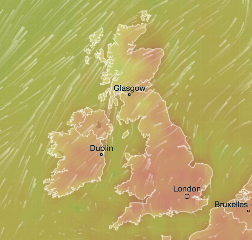 Temperatures are predicted to hit 30C today