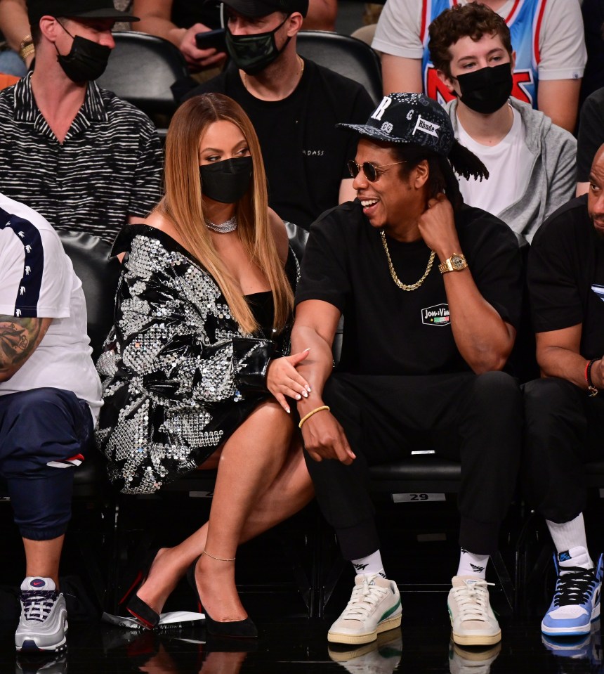 The love-up couple seemed thrilled to see their team the Brooklyn Nets beat the Milwaukee Bucks