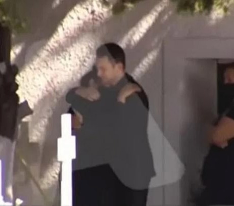 Babis Anagnostopoulos hugs Caroline's mum Susanna just hours before he confessed to killing her daughter