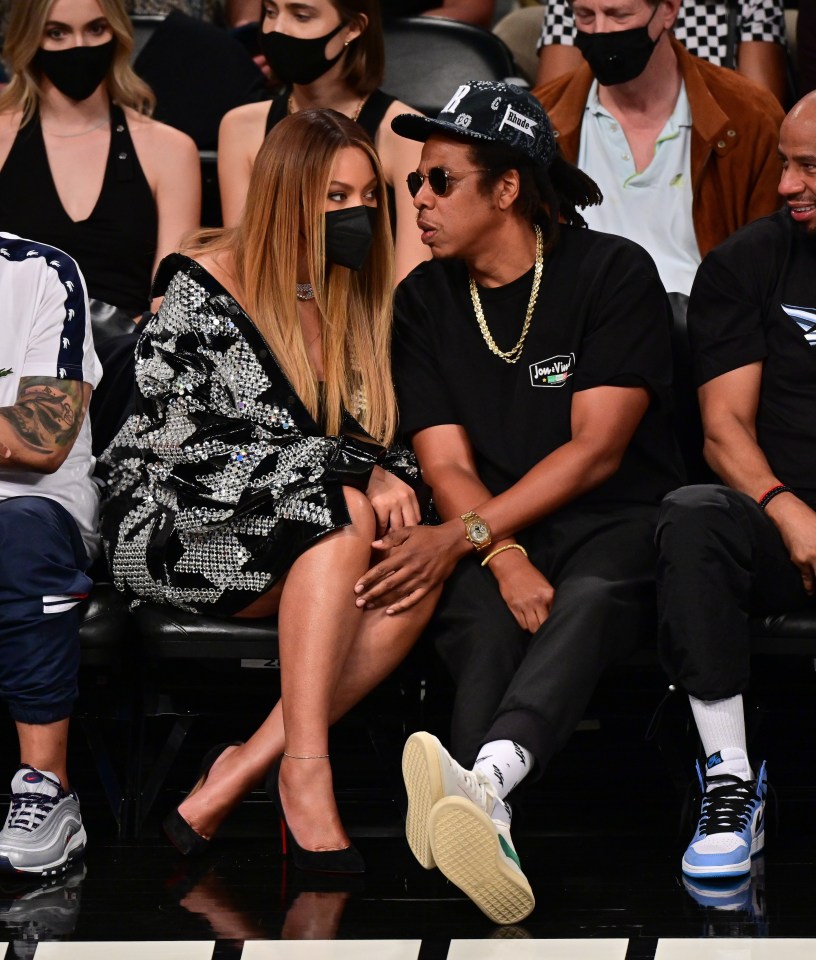 She was seen cosying up next to Jay-Z at the Barclays Center in New York