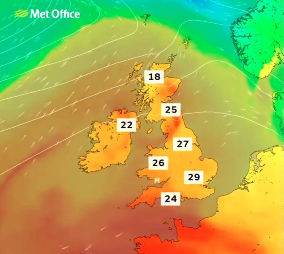 It's only going to get warmer with 29C predicted for Sunday