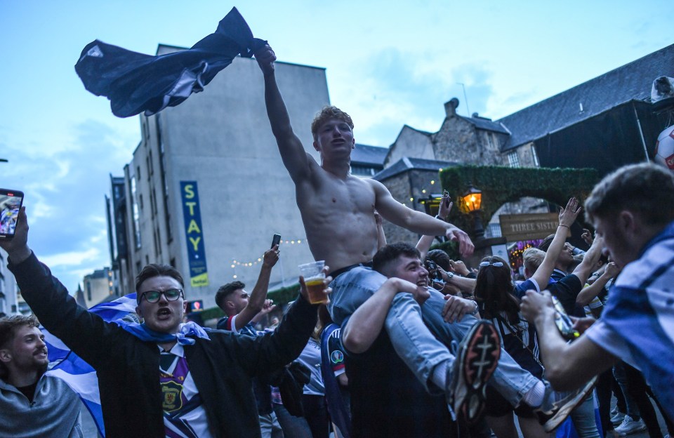 Scots in Edinburgh celebrated the draw