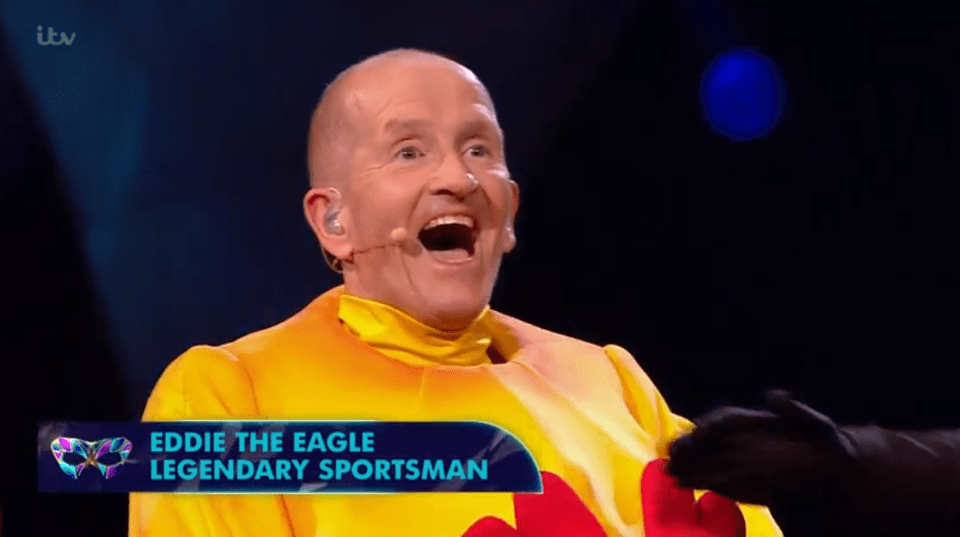 Eddie the Eagle was unmasked as Rubber Chicken on tonight's show