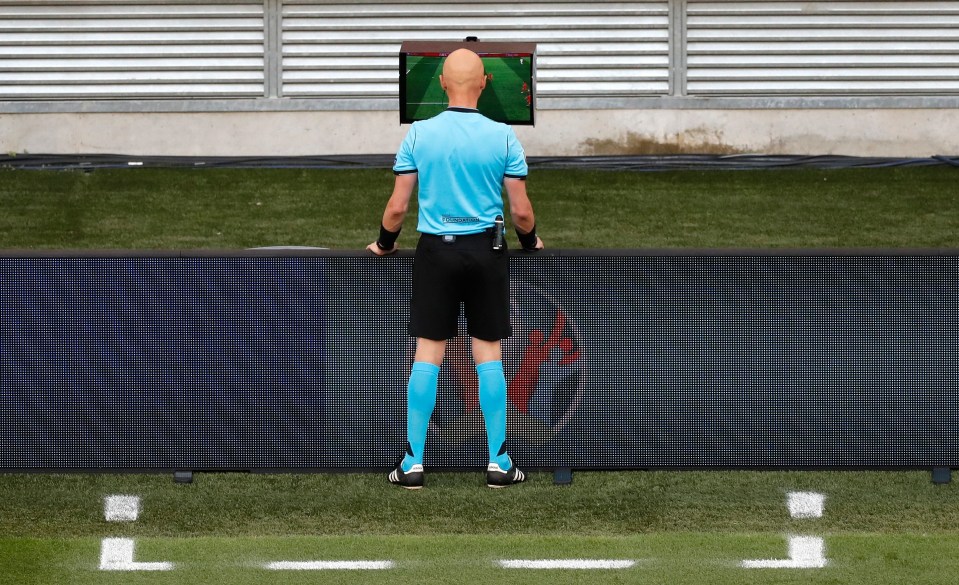 He was initially only shown a yellow card before the ref was called to review it on VAR