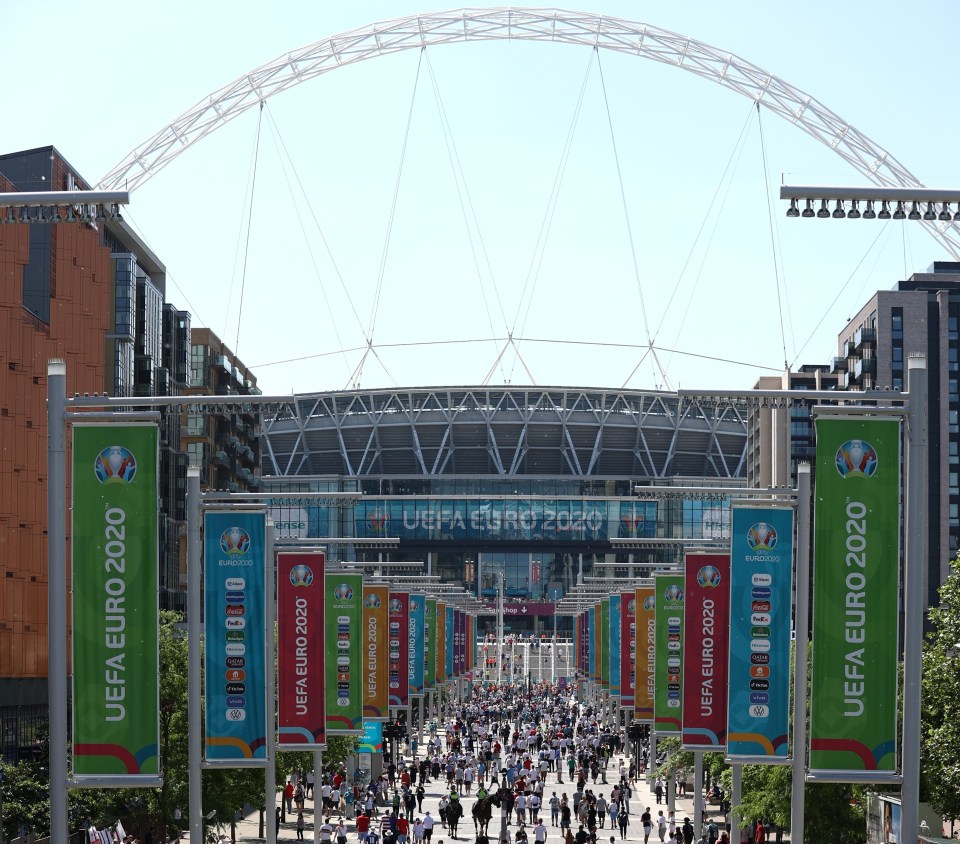 Wembley is set to host the Euros semi finals and finals