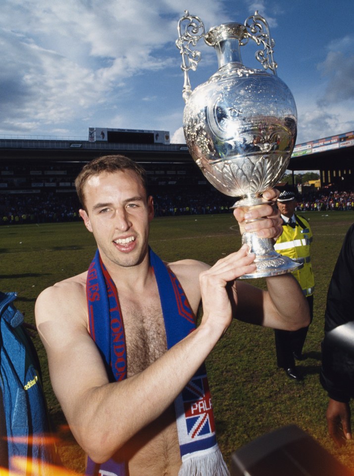 The highlight of Southgate's Palace career was leading the club to the 1993-94 First Division title