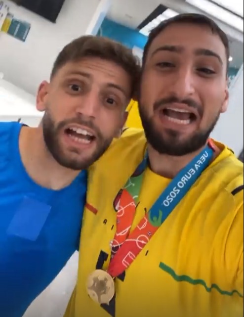 Gianluigi Donnarumma taunts England - by posting an adapted version of the 'It's coming hom' anthem onm his Instagram story