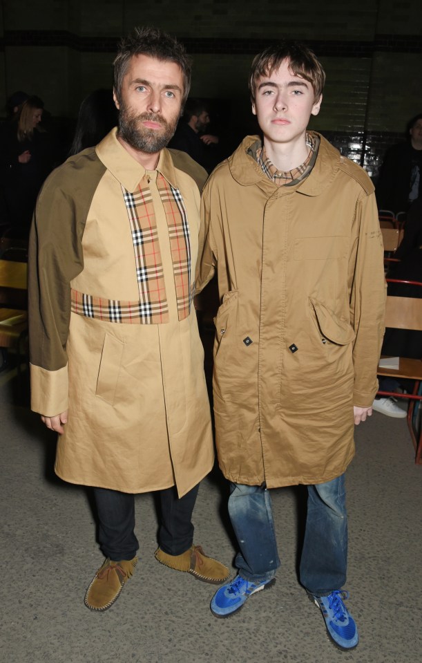 Gallagher with his Oasis star dad