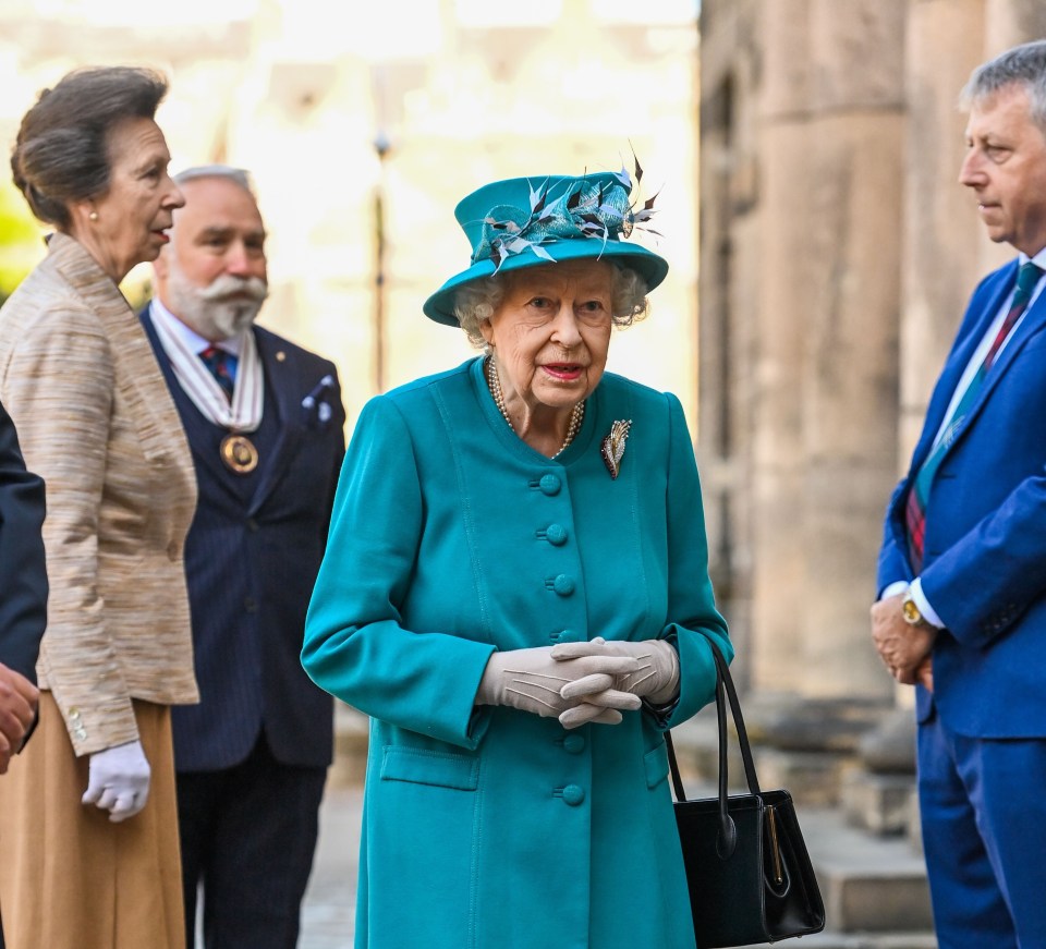 Her Majesty was in Edinburgh with the Princess Royal today