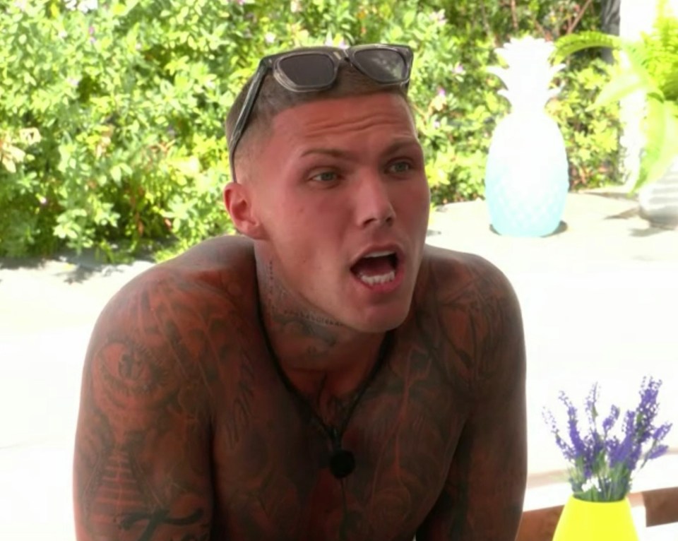 Love Island's Danny turned on Lucinda Strafford last night - mocking her voice and pieing her in the face